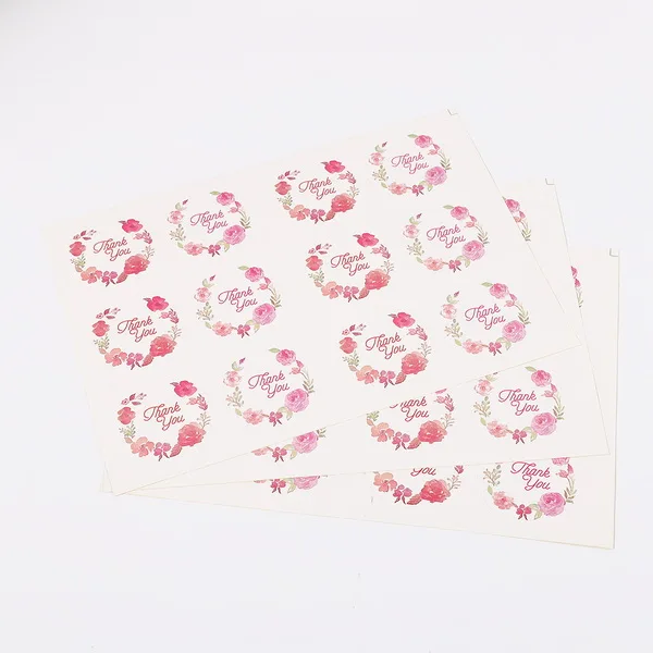 3.5cm 60pcs 60-120 pcs Thank You Love самоклеящийся клейкий герметик стикер s художественные этикетки стикер Сделай своими руками подарок торт бумажные этикетки для конфет - Цвет: 3.5cm 60pcs