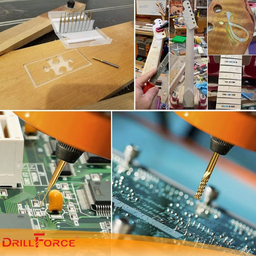 10 шт. PCB фреза 0,5 мм-3,175 мм титановые фрезерные кукурузные фрезы Резак карбид вольфрама мини Концевая мельница гравировальный станок с ЧПУ