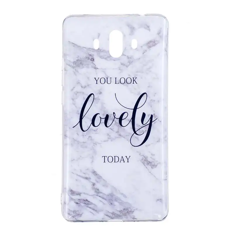 P20Lite Marble Phone Case on for Huawei P 20 Honor 8 9 Geometry Splice Soft TPU Back Cover mate 10 Coque |