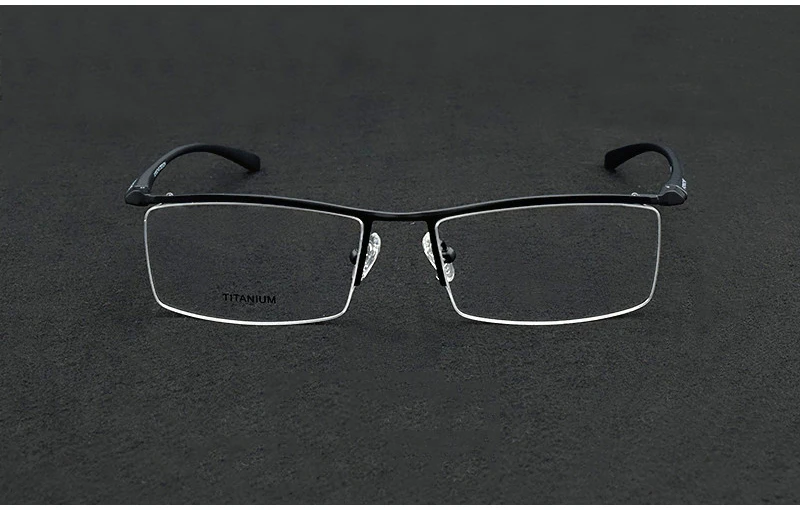 Титановые очки, оправа для мужчин TR90 oculos de grau, компьютерные оптические очки, близорукость, nerd TH8218, бизнес наполовину оправа для очков, оправы
