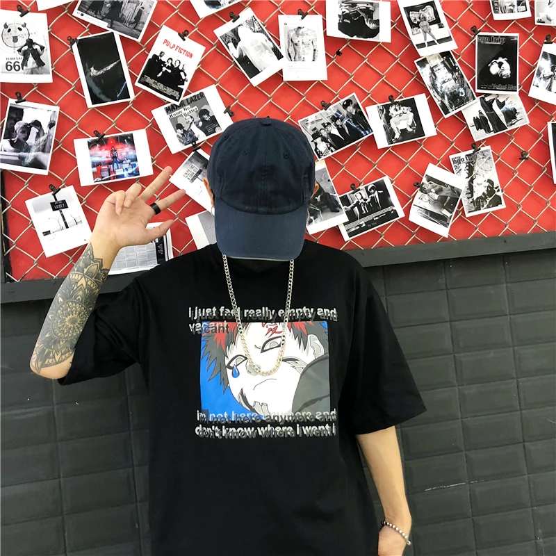 Poleras Mujer 2021 летняя уличная одежда Harajuku в Корейском стиле Ulzzang с мультяшным принтом