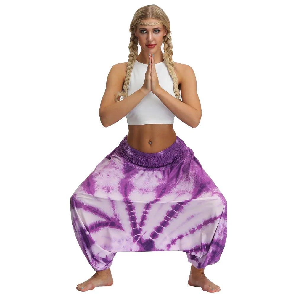 N-olsollo Tie-dyed серия шаровары 6 дизайн фитнес широкие брюки женские/мужские повседневные брюки высокая талия Jogger летние брюки
