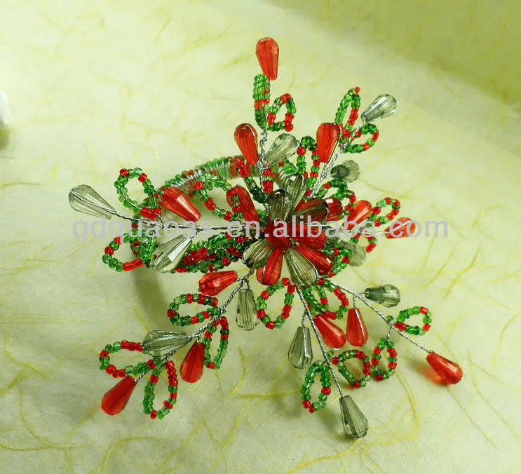 

beaded wedding napkin ring, napkin holder, decoration napkin ring