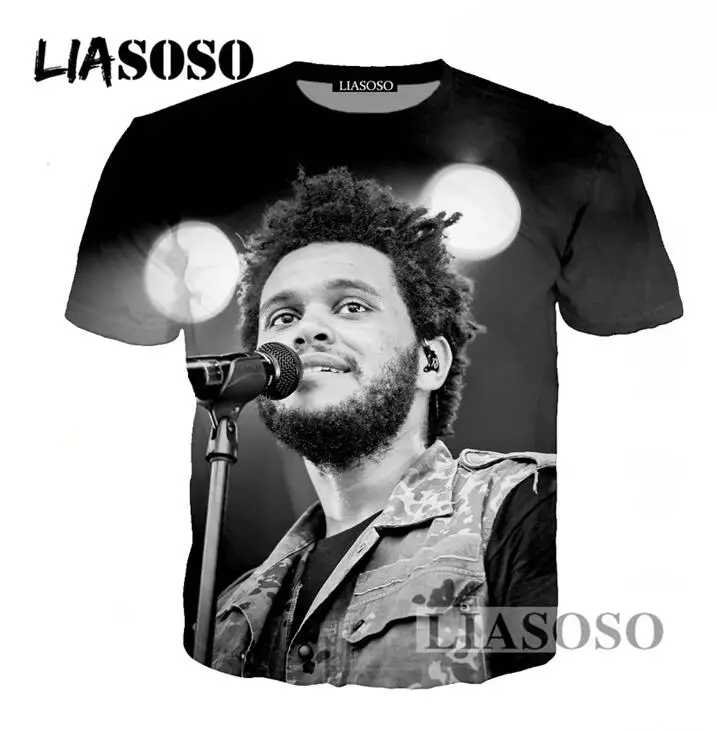 LIASOSO летние брендовые футболки певица хип хоп футболка с 3d принтом мужская и