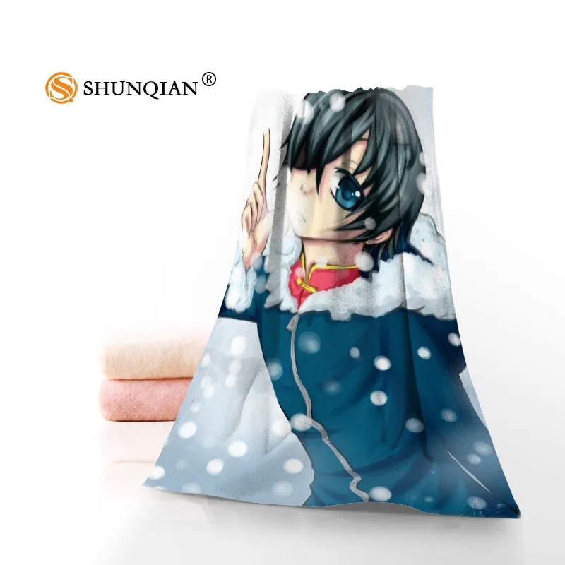 

New Custom Ciel Phantomhive Towel Printed Cotton Face/Bath Towels Microfiber Fabric For Kids Men Women Shower Towels