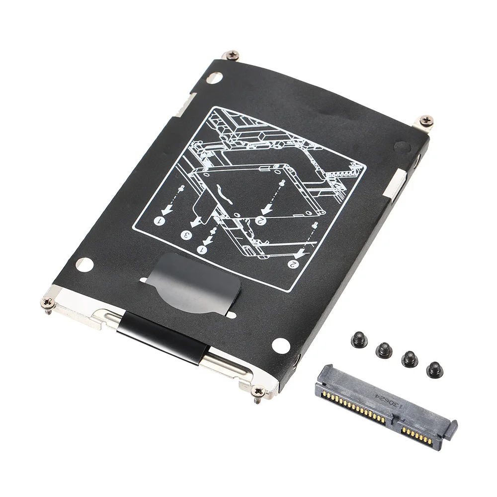 10 шт. жесткий диск Caddy SATA HDD + разъем для HP EliteBook 2560P 2570 серии корпус жесткого диска
