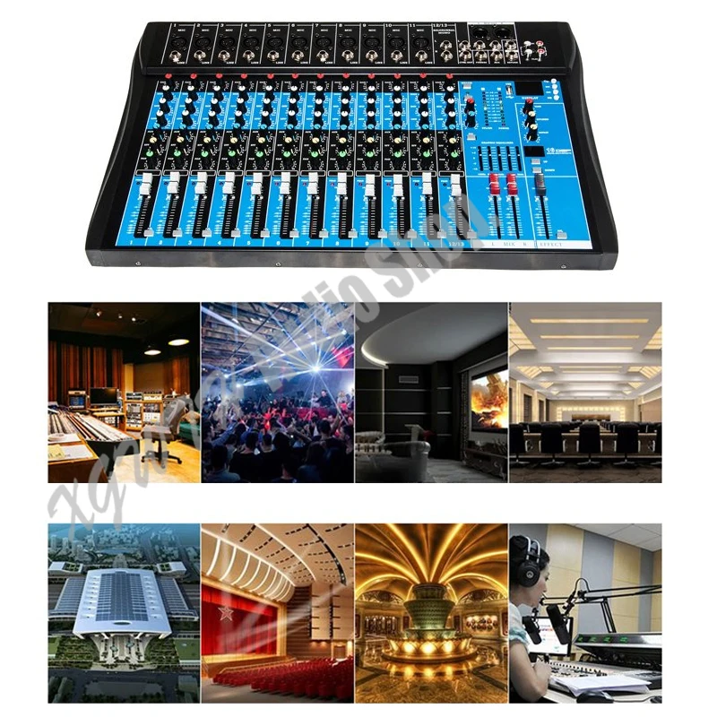 12 каналов Bluetooth DJ микшер 16 DSP цифровые эффекты звуковая микшерная консоль для