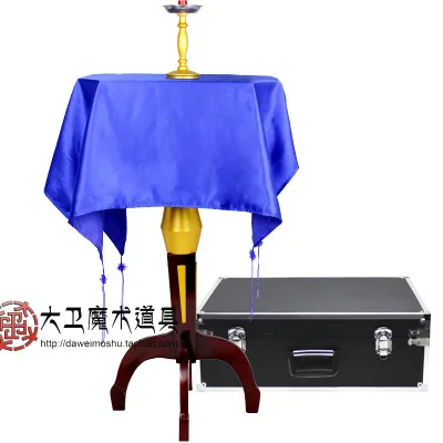 Синий Mult-Function Floating Table(Anti Gravity Box+ Metals Candlestick), Illusions,Satge Magic Props,Floating Magic Tricks - Цвет: Синий