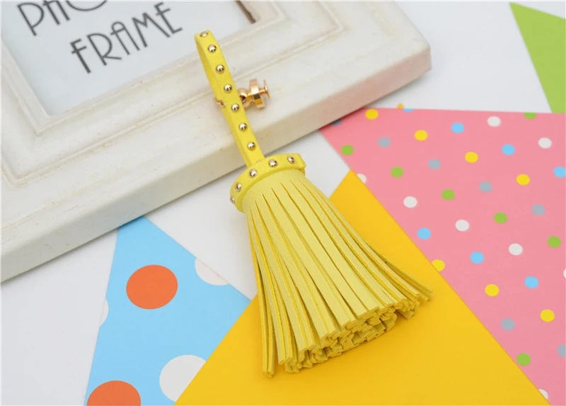 2 шт Имитация замши заклепки кисточки бахрома DIY брелок изготовление сережек/штор Швейные аксессуары кулон цветы ремесло кисточка