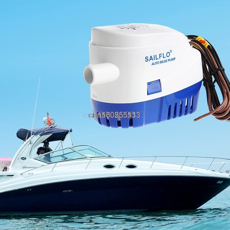 1100GPH 12В лодка морской Автоматический погружной Трюмный Авто водяной насос