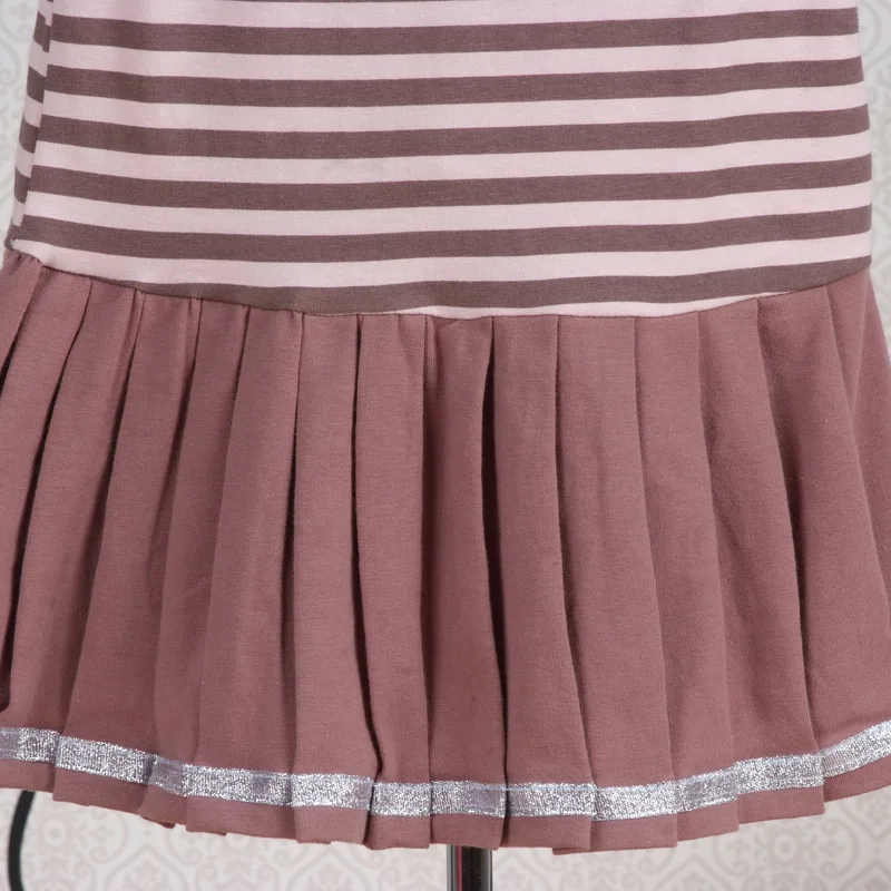 2021 Little Q sleeveless striped baby girl summer cotton dress pink princess children underwear kid girls clothing | Детская одежда и