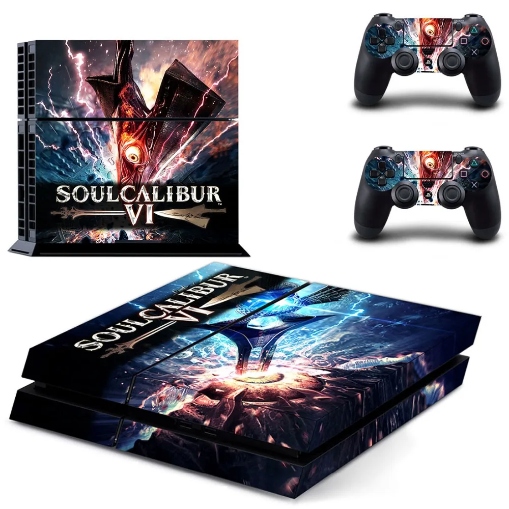 Виниловая наклейка Soulcalibur VI Soul Calibur PS4 для консоли Sony Playstation 4 и 2 контроллера