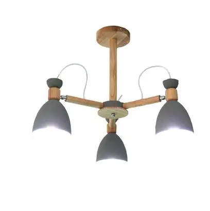 3 lights gray Скандинавские ручки, регулируемый деревянный потолочный светильник, Железный Абажур, люстра, потолочный светильник E27, потолочный светильник, потолочный светильник, Кухонный Светильник - Цвет корпуса: 3 lights gray