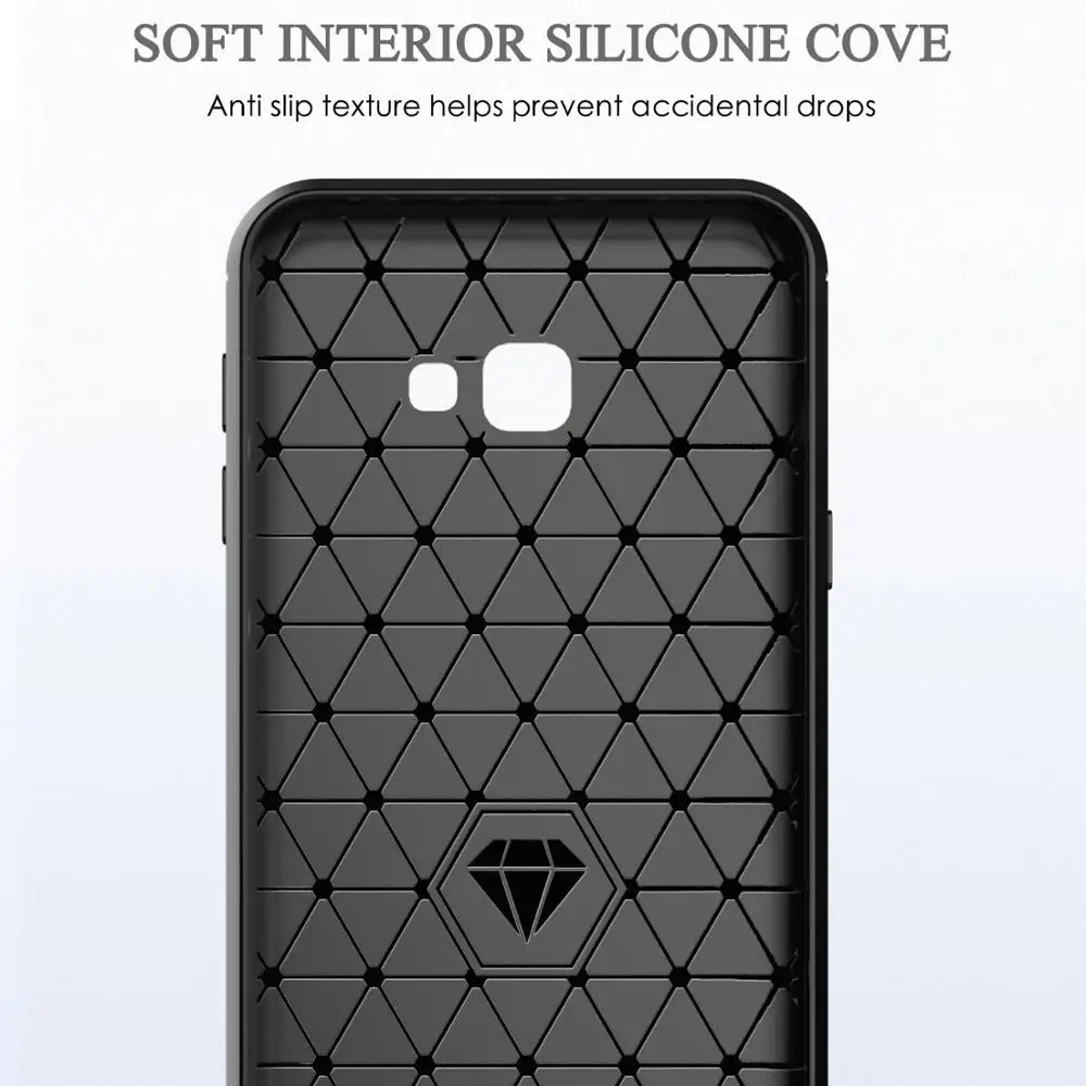 Ультра тонкие Чехлы для samsung Galaxy J4 J6 plus 2018 чехол из углеродного волокна Prime core J5 pro