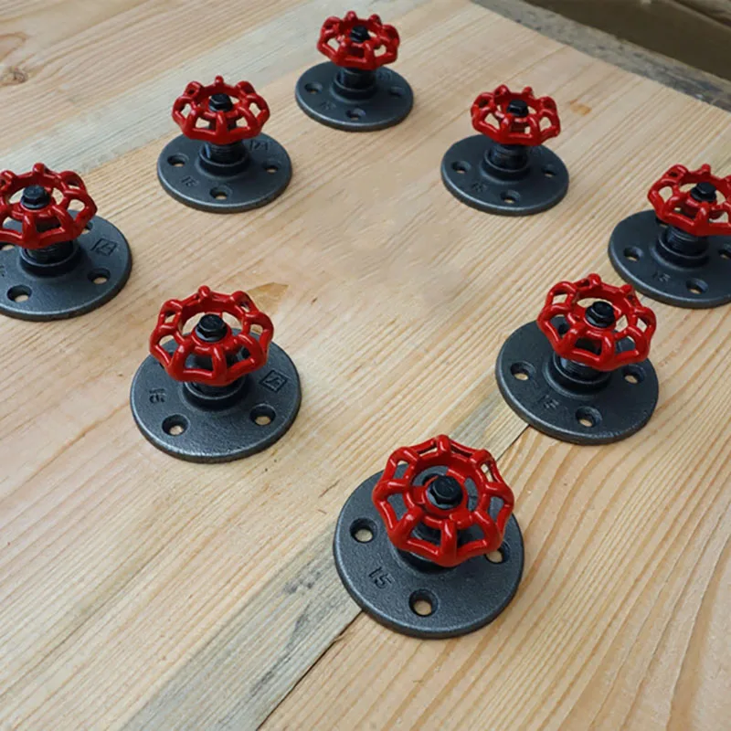 1 шт. Ретро Крюк промышленный клапан крючки фланец настенный крючок тканевый