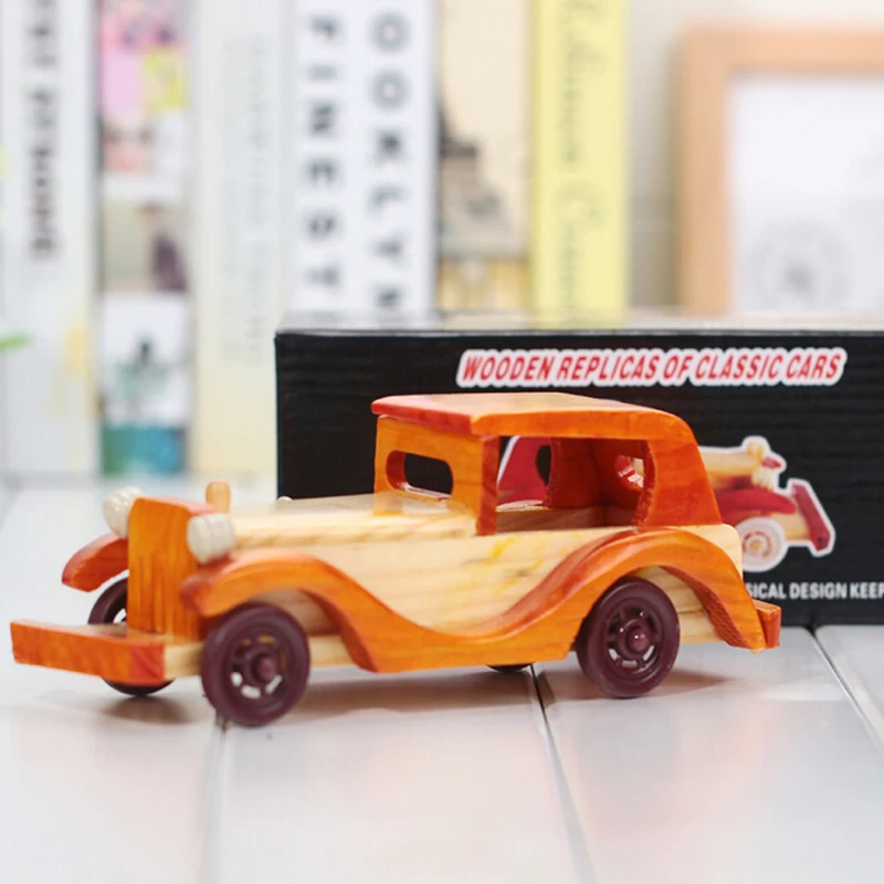 Новинка 1 шт. винтажная деревянная модель автомобиля Детские обучающие игрушки