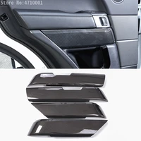 4pcs carbon fiber abs car inner door decoration cover trim for land rover range rover sport rr sport 2014 17 replacement part