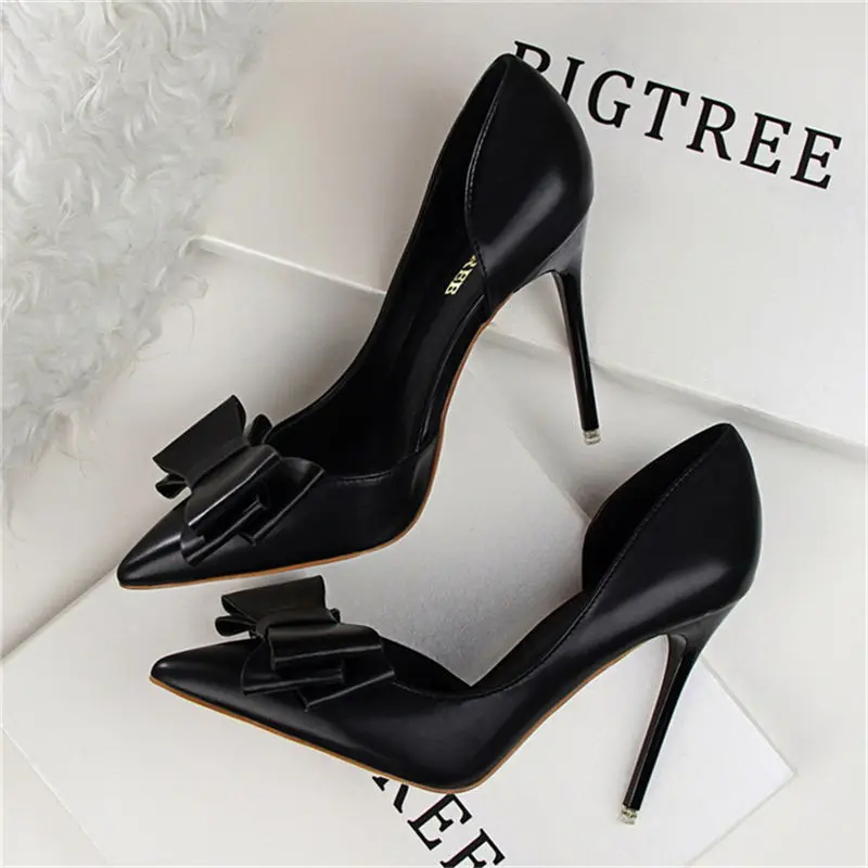 Кожа очень обувь на высоком каблуке; женские свадебные туфли zapatos mujer tacon итальянские туфли женский шарф туфли bigtree на каблуке-шпильке - Цвет: 2
