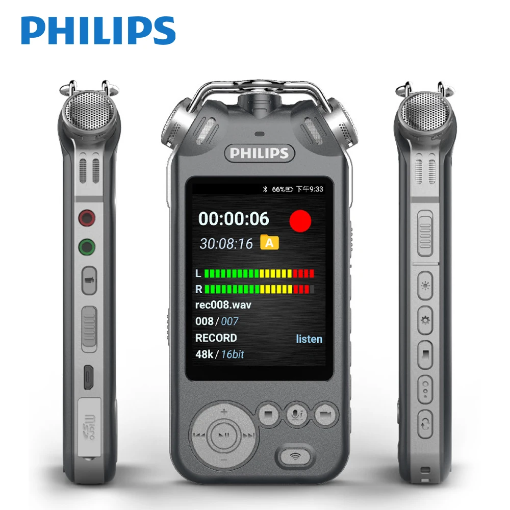 Цифровой диктофон Philips VTR9200 Wi Fi 128 ГБ 2 микрофона|Цифровые диктофоны| |