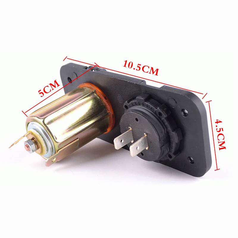 IZTOSS 12 V/24 V гнездо прикуривателя красный светодиод + Цифровой вольтметр для