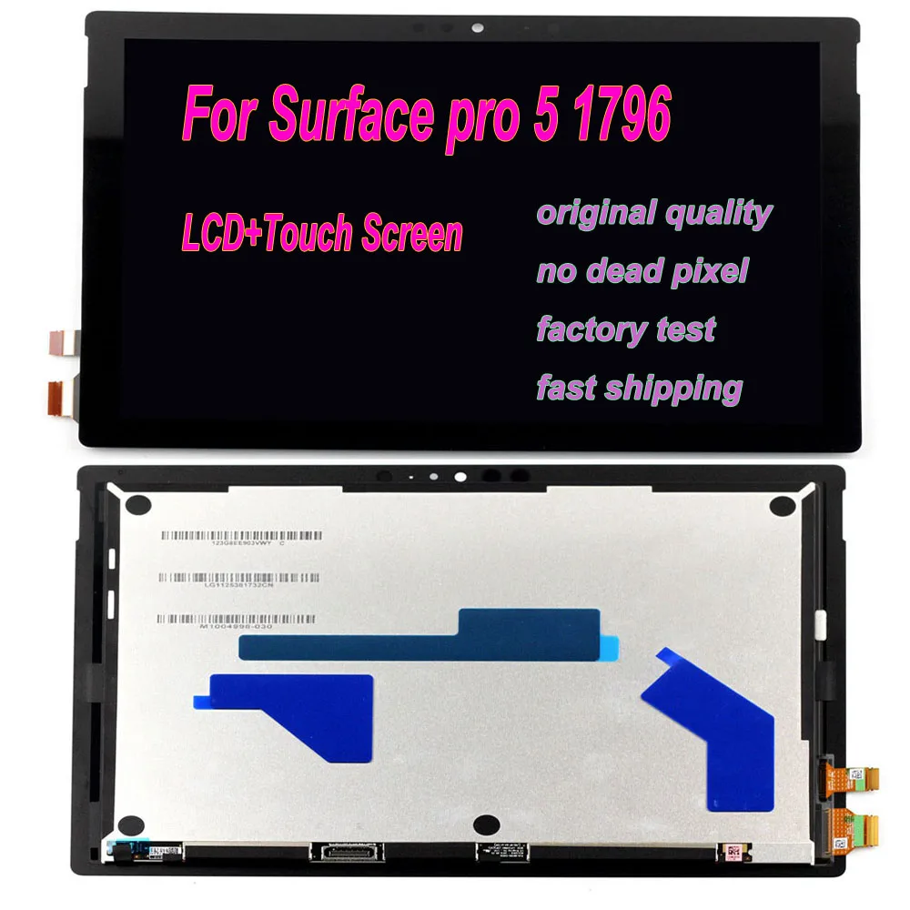 Сменный ЖК-дисплей для microsoft Surface Pro5 Pro 5 1796 Pro 6 pro6 1807, кодирующий преобразователь сенсорного экрана в сборе 12,3"