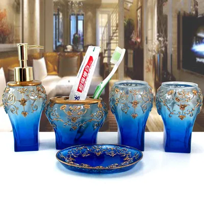 Сине зеленый цвет полимер 5 фотоэлементов свадебные туалетные принадлежности