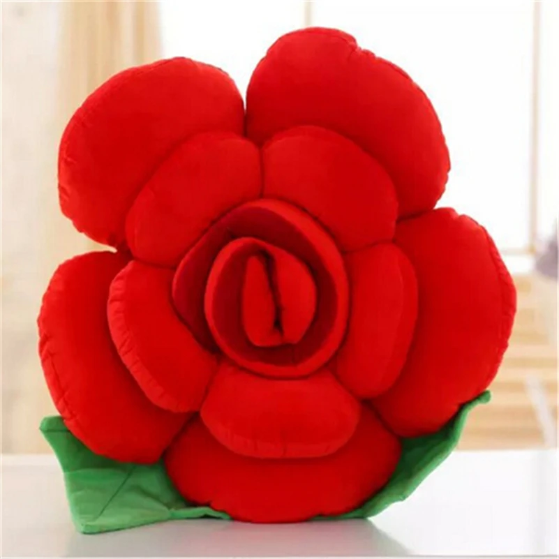 Роза цветок Форма Свадебный любовник подарки диван стул бросок красный плюш