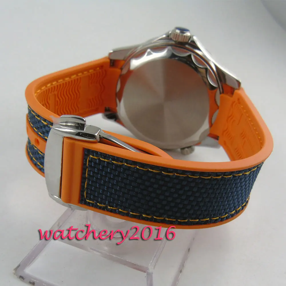 41 мм стерильный синий циферблат сапфировое стекло ДАТА GMT механические