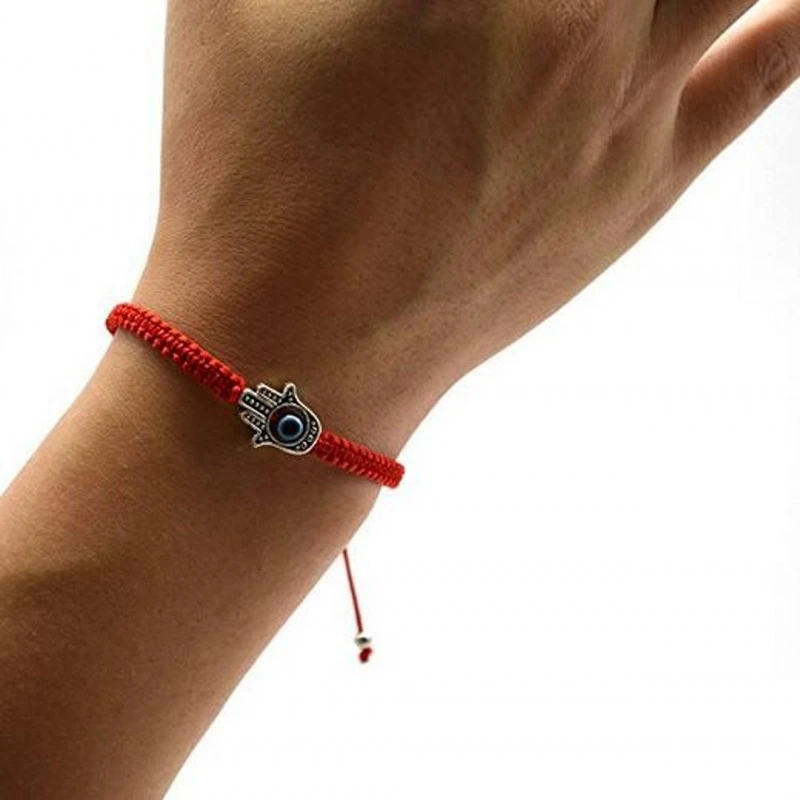 10 шт. ручная переплетения Hamsa веревка для век счастливый красный шнур|adjustable