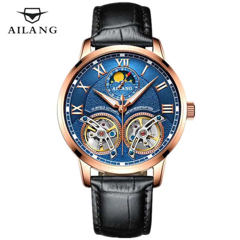AILANG повседневные Модные Tourbillon часы мужские водонепроницаемые Роскошные