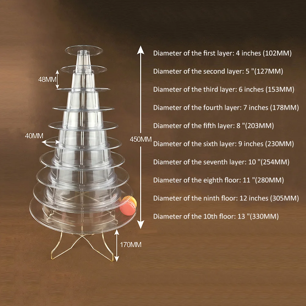 Новый 10 ярусов юбилей день рождения пекарня магазин торт макаран дисплей стойка