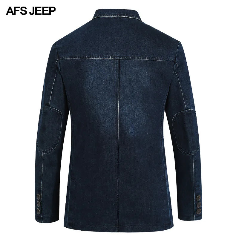 AFS JEEP, брендовая джинсовая куртка, Мужская, хлопок, повседневная, приталенная, Осень-зима, мужские джинсовые куртки, hombre, плюс размер, 4XL, jaqueta masculina