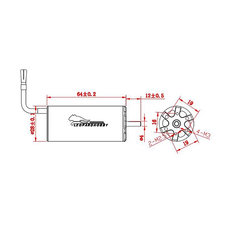 Fatjay Леопард хобби LBP2860 X2 бесщеточный inrunner 3400KV 5050KV 2-3S lipo батарея 4-полюсного мотора для RC лодки