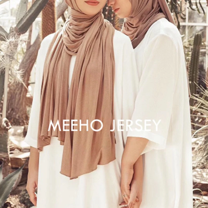 Мусульманские женщины растягиваются 100% хлопок иезери хиджаб шарф эластичность