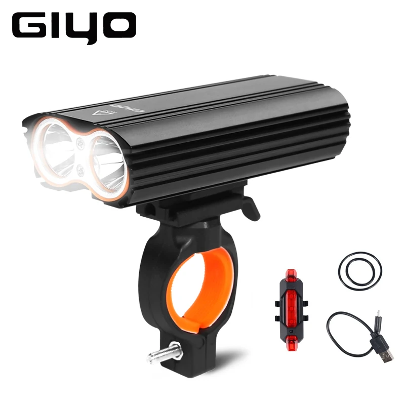 GYIO Bicycle Bike Light Front 2400Lm Headlight 2 Battery T6 Leds Bicycle Light Cycling Lamp Lantern Flashlight For Bicycle Bike