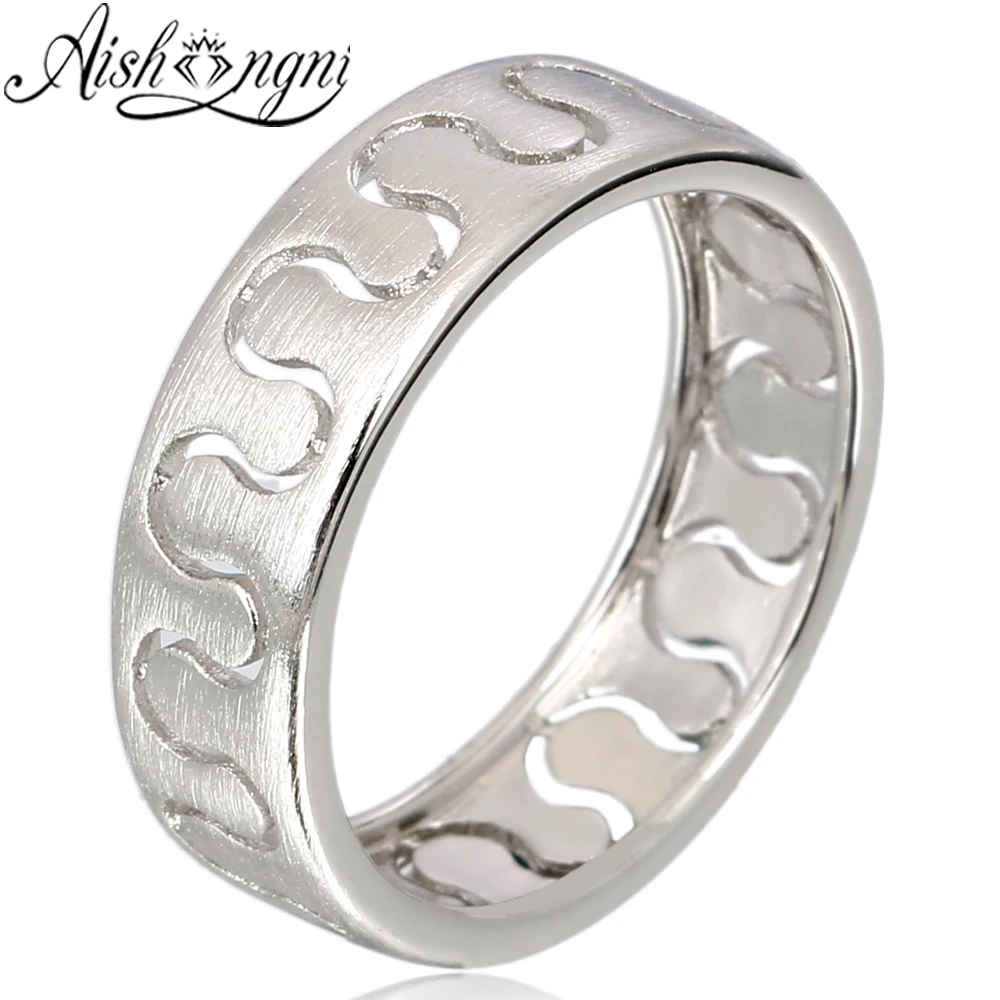 Модные кольца для Для женщин полые Дизайн девушка подарок серебряные украшения