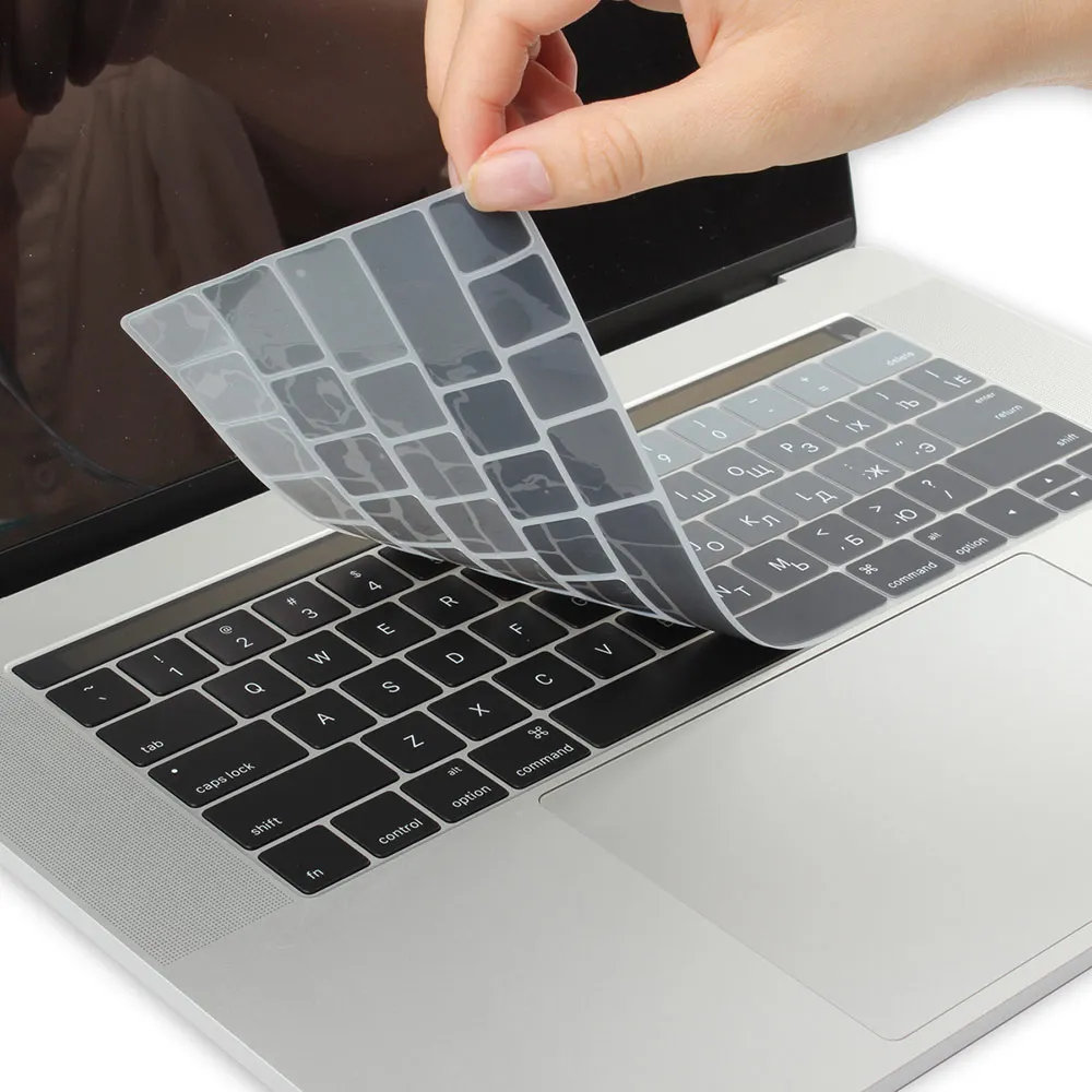 Русская раскладка клавиатуры, кожный чехол для MacBook Pro 1" 15" с сенсорной панелью для нового Pro A1706 A1707-US Enter
