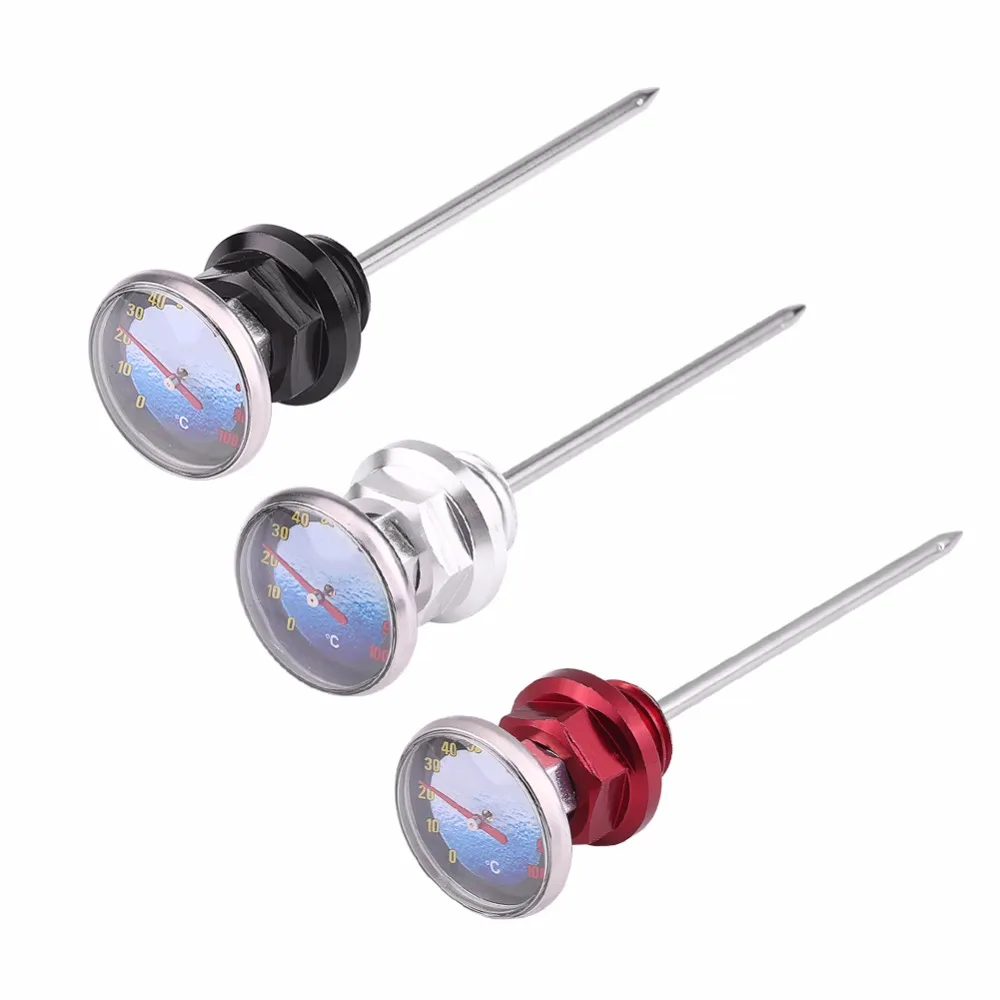 Новый черный/серебристый/красный алюминиевый сплав Масляный щуп для мотоцикла