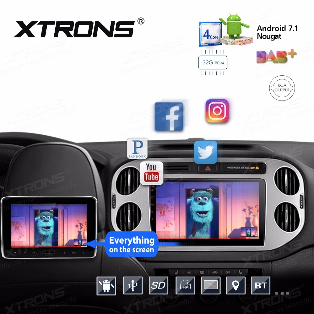 9 &quotAndroid 7 1 автомобильный стерео радио авто GPS сенсорный экран RCA выход без DVD для