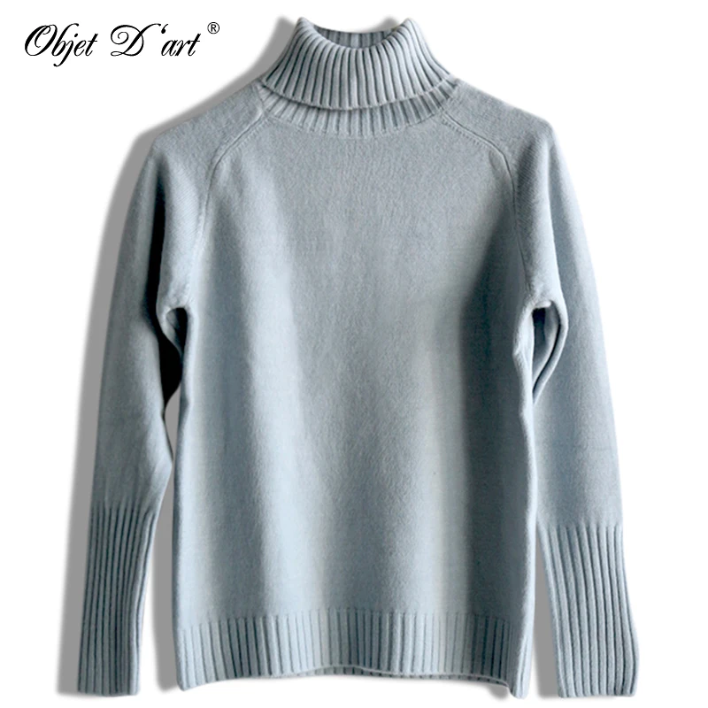 Women Thick Knitting Sweaters Korean Design Knitted Turtleneck Autumn Winter Knitwear Warm Pullover Jumper Tops Shirt | Женская одежда
