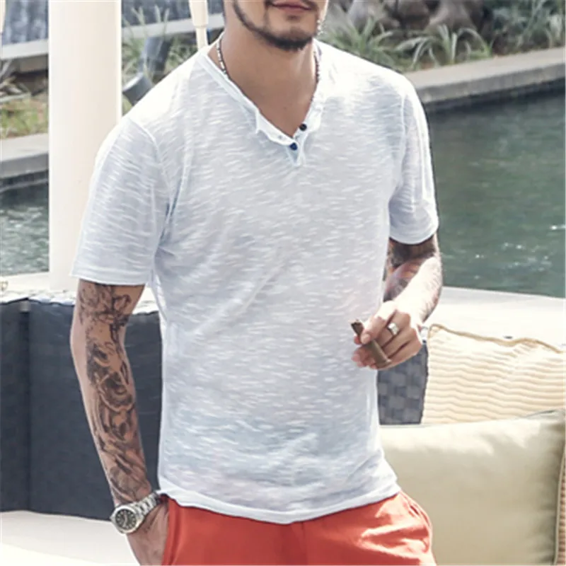 Человек Повседневная футболка Для мужчин хлопок бамбук армейские футболки