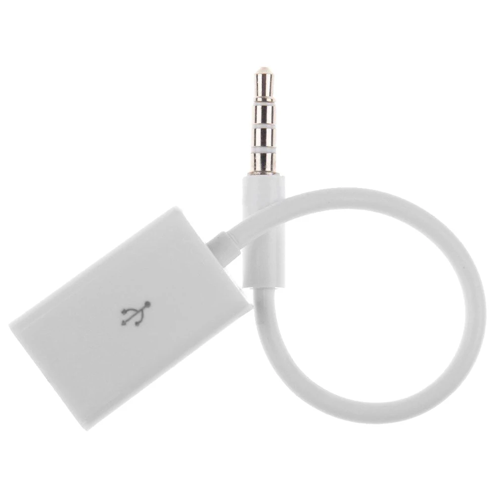

3.5mm Male AUX Audio Plug Jack To USB 2.0 Female Converter Cable Cord Car MP3