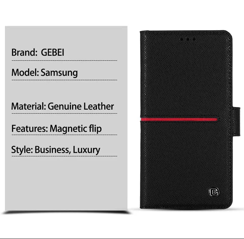 Оригинальный чехол кошелек из натуральной кожи для samsung Galaxy Note 8 9 10 S9 S10 Plus E Phone