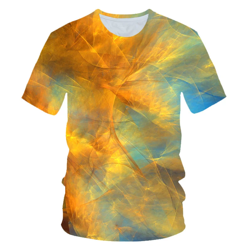 Детская летняя футболка с 3D принтом вихревой|Тройники| |