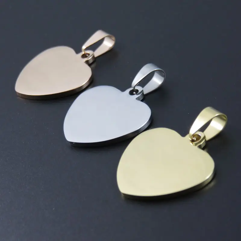 Бирки для собак в форме сердца 25 мм бирки из нержавеющей стали подвески женского
