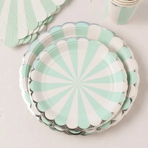 Набор серебряной посуды для украшения дня рождения и свадьбы одноразовые