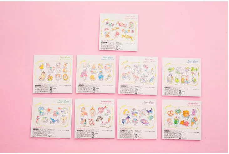 AB42 Kawaii милый дизайн бутылки посылка романтические прозрачные мини-наклейки для телефона для бутылок DIY декоративные наклейки этикетки детский подарок декор