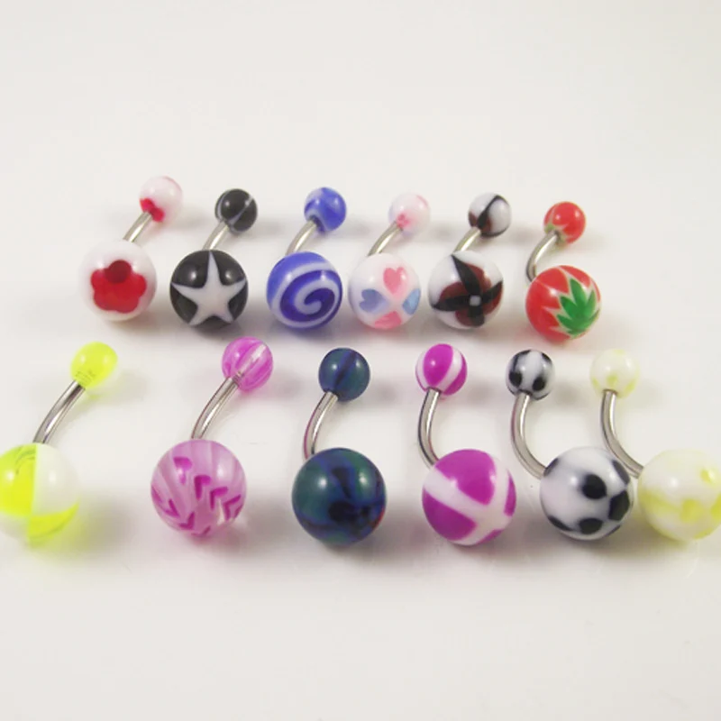 2 шт Бесплатная доставка топ микс живота кольца пупка кнопки Бары Мода УФ пирсинг