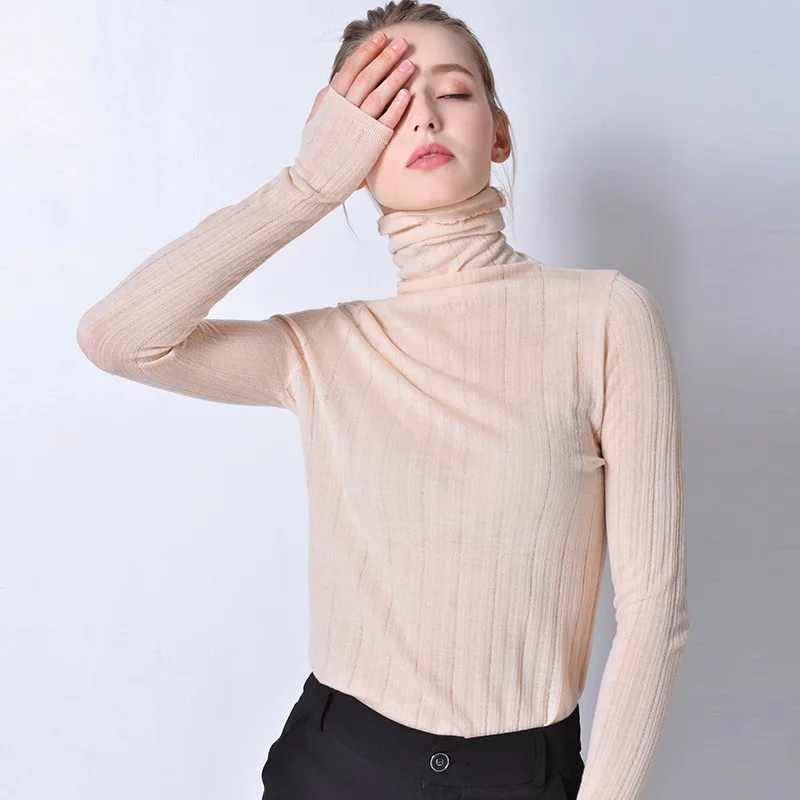 black wool turtleneck sweater women Korean style pull fem me 2019 Autumn winter knitwear over plus size Loose Thick sexy | Женская