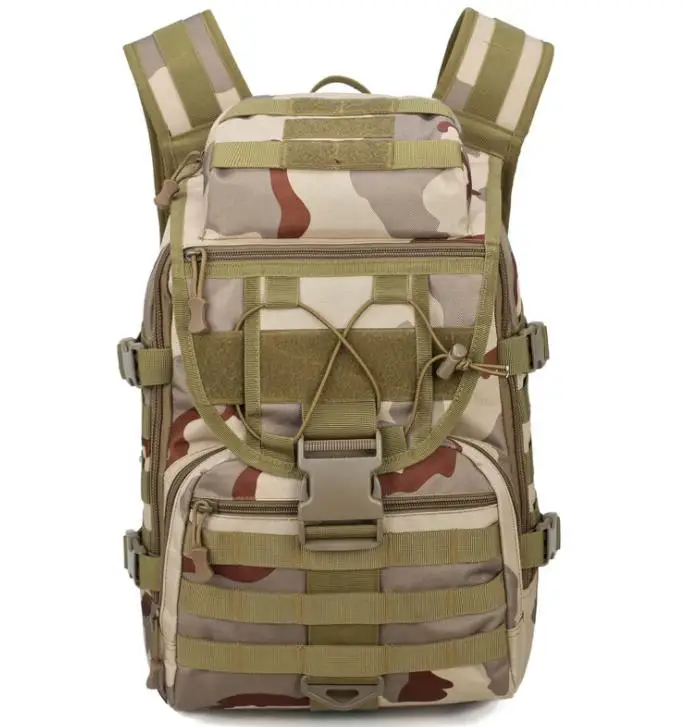 Высокое качество 40л Военный Тактический Рюкзак Molle водонепроницаемый нейлоновый пакет для мужчин Mochila Militar рюкзак для отдыха на природе походная Сумка для кемпинга - Цвет: Desert Camouflage